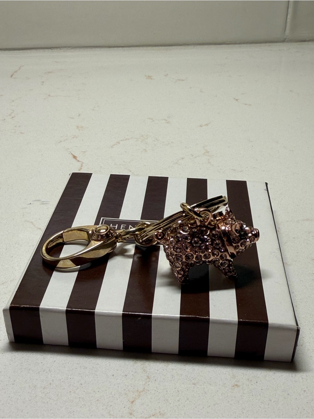 Henri Bendel Pig Keychain